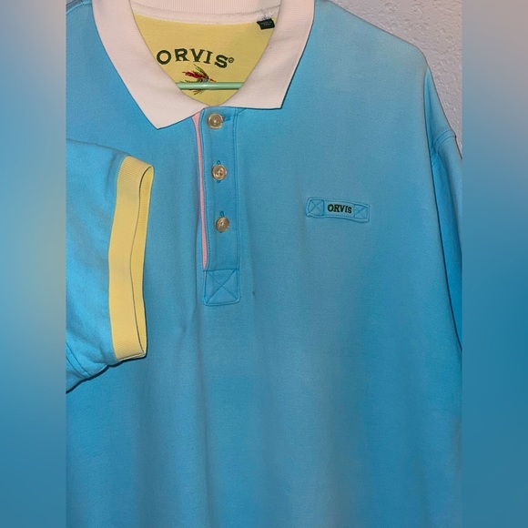 ORVIS Pastel COLOR BLOCK POLO - Picture 2 of 8